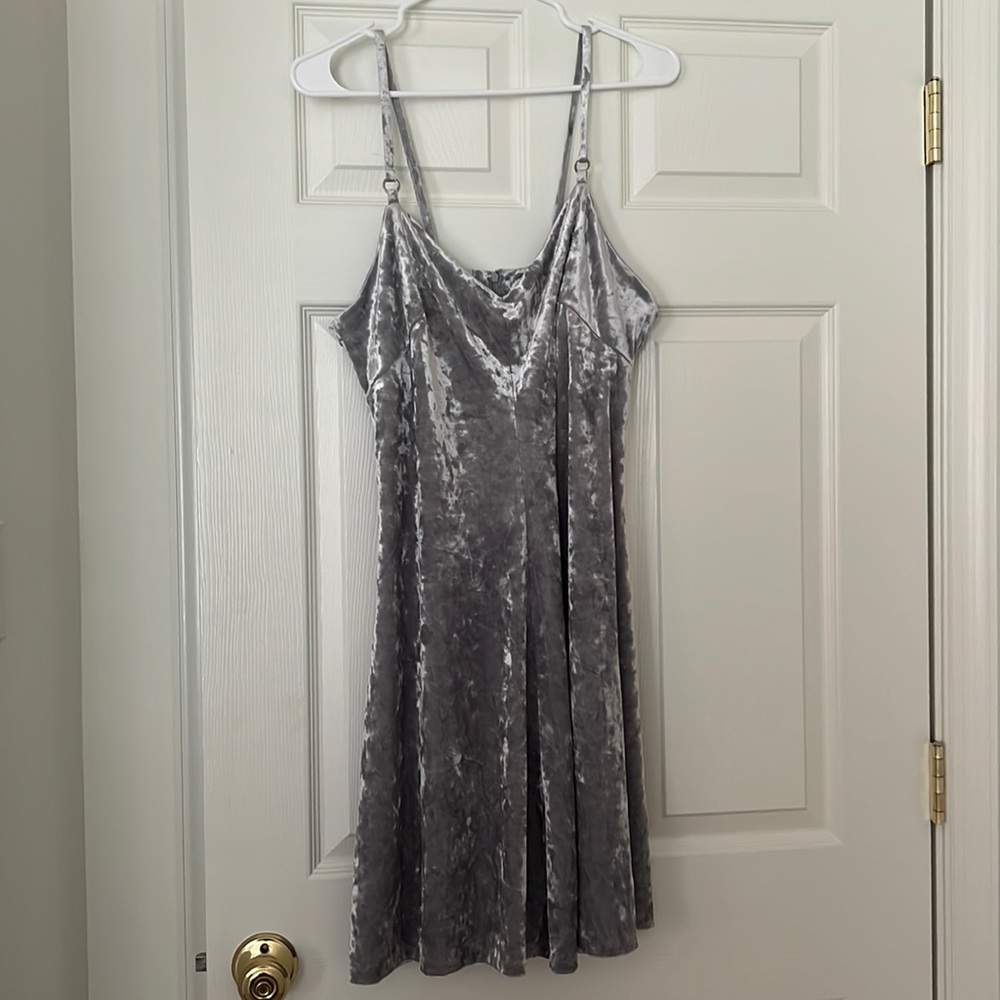 Calvin Klein Crushed Velvet Slip Dress